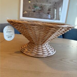 NWT- Studio McGee Handwoven Pedestal Bowl